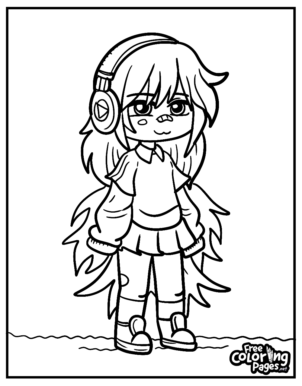 character gacha life coloring pages