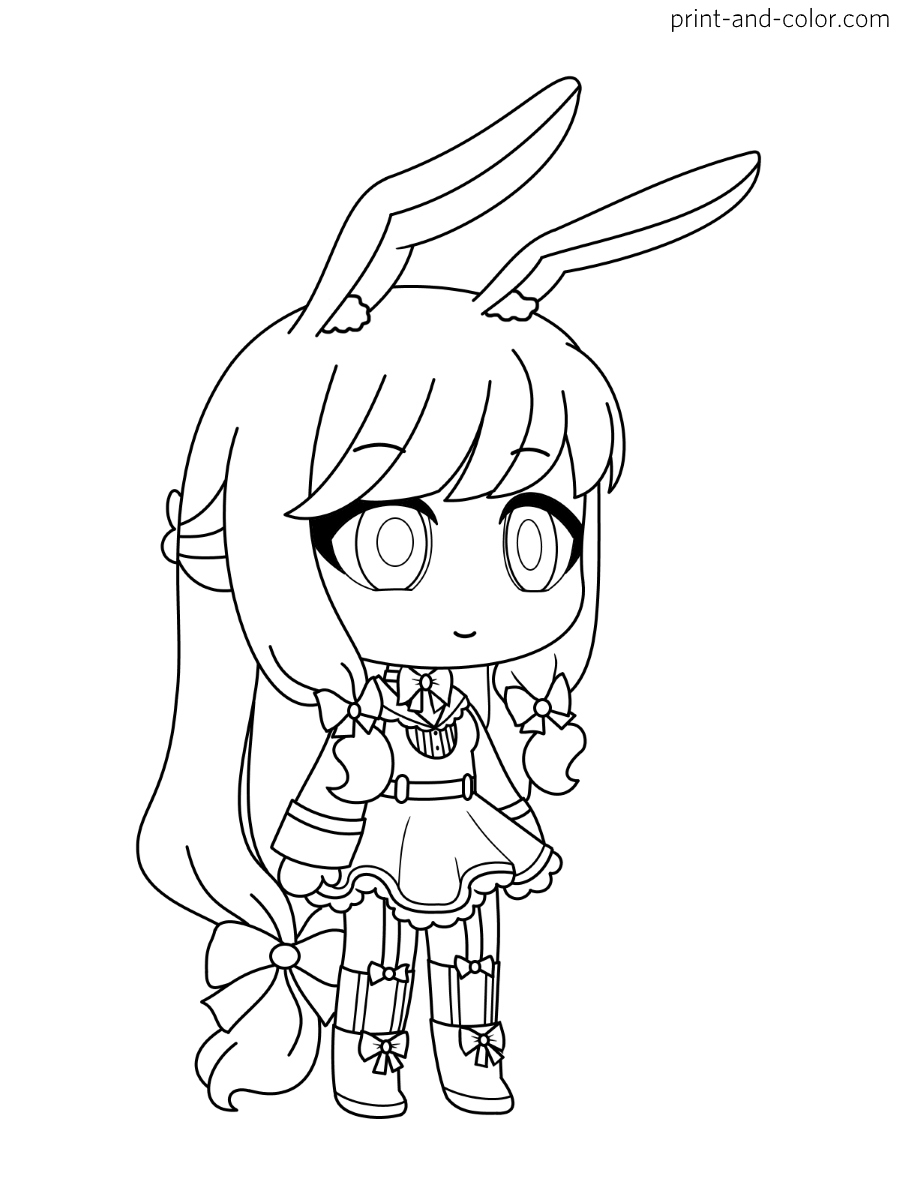gacha club characters coloring pages