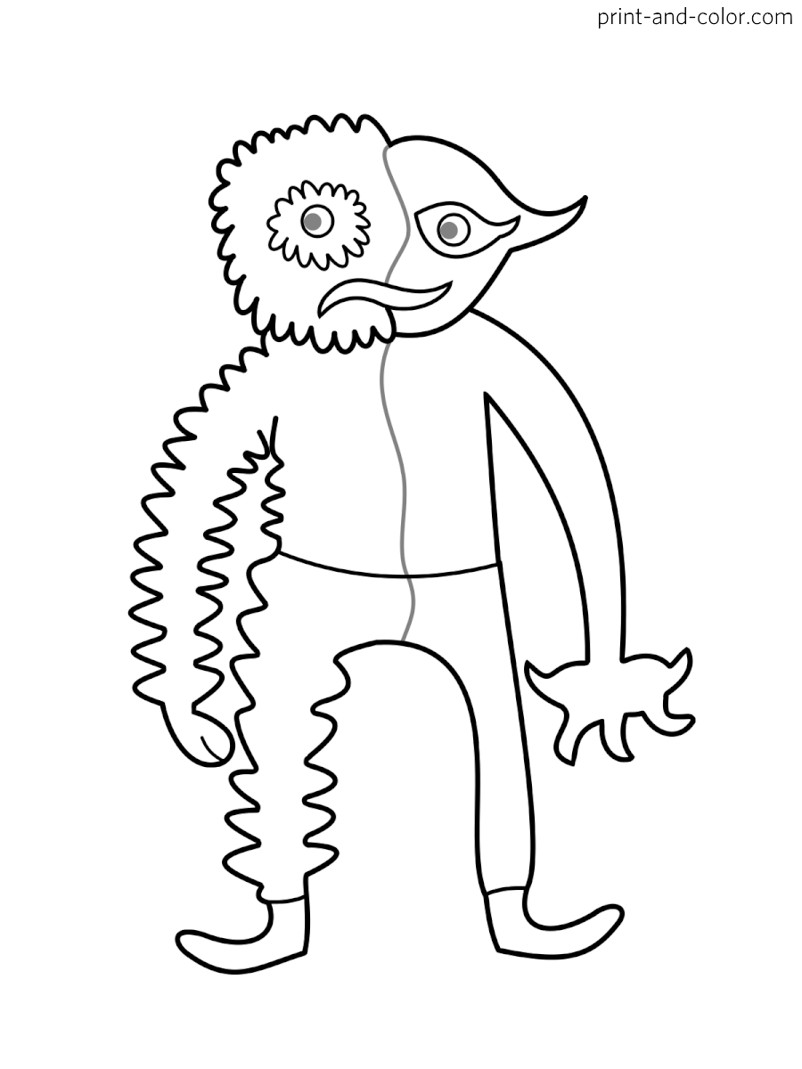 ban ban characters coloring pages