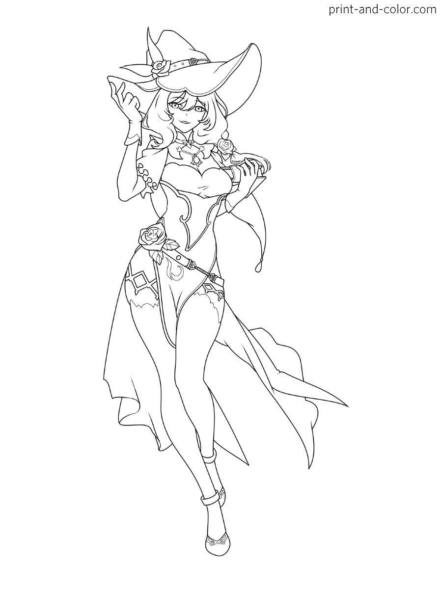 Genshin Impact Coloring Pages Print And Color