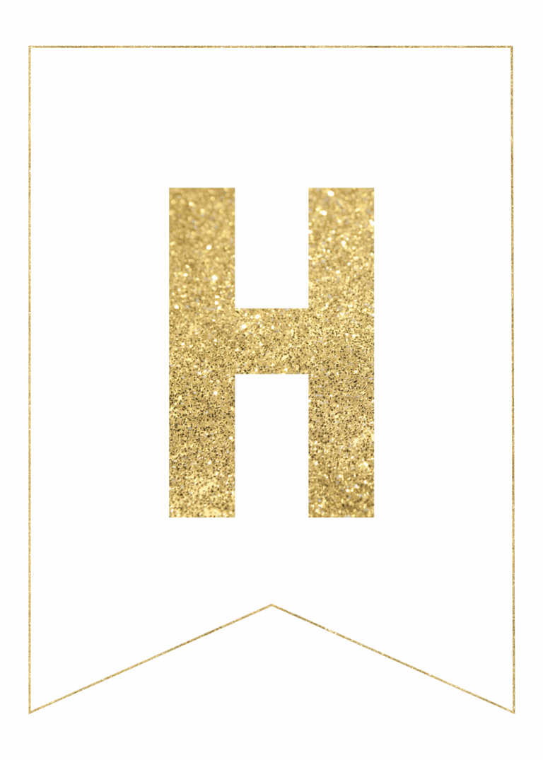 Gold Free Printable Banner Letters Paper Trail Design