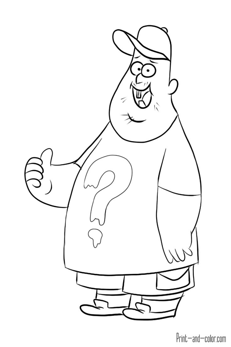 Gravity Falls Coloring Pages Print And Color