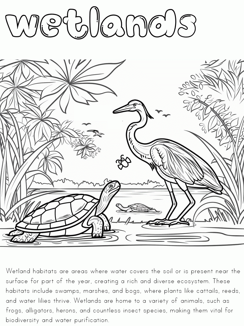 Habitats Coloring Pages