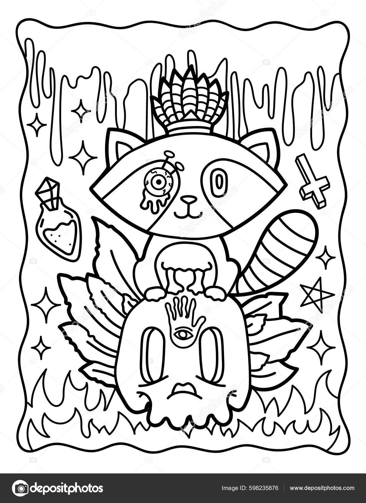 halloween animal coloring pages