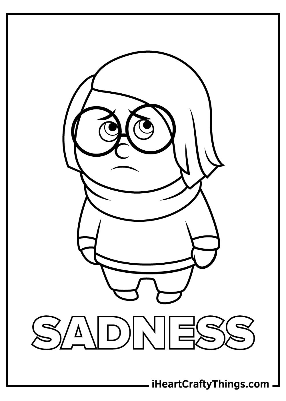 inside out character coloring pages