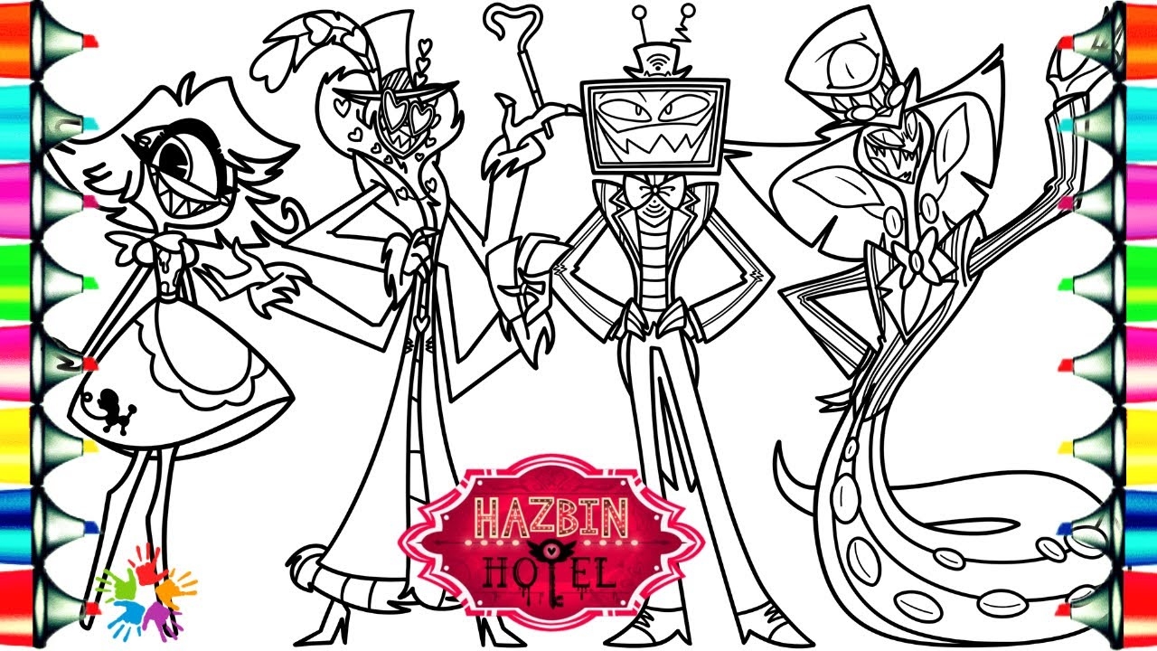 Hazbin Hotel Coloring Pages How To Color Hazbin Hotel Characters NCS Music YouTube