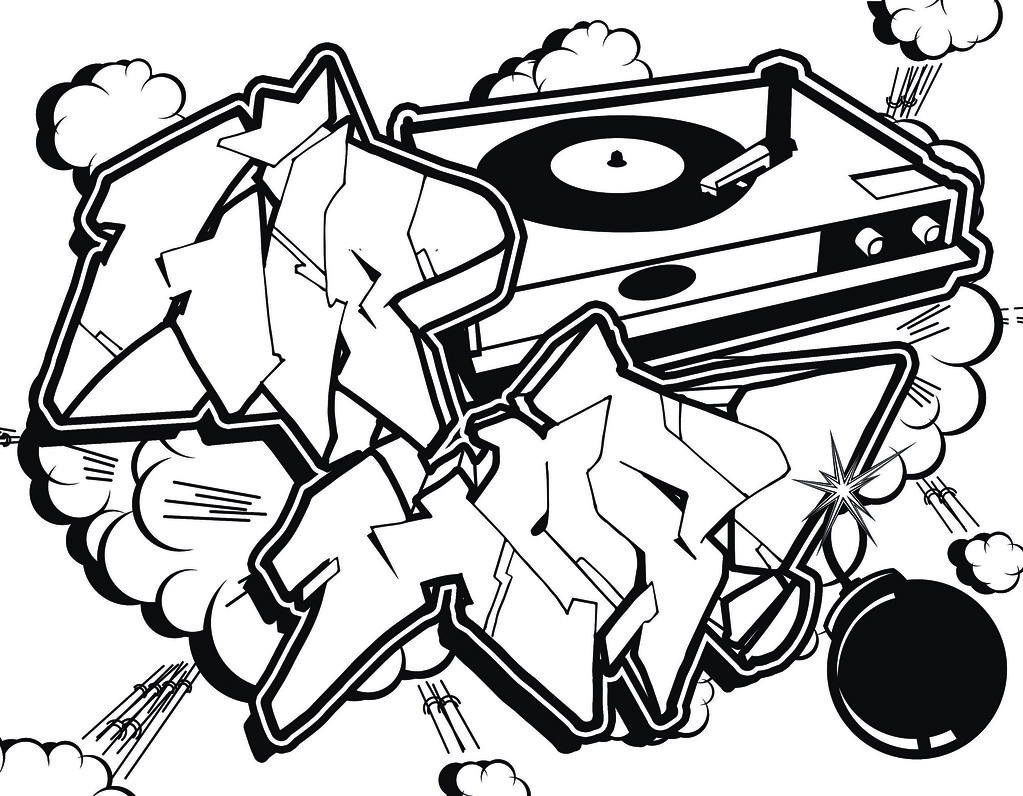 graffiti characters coloring pages