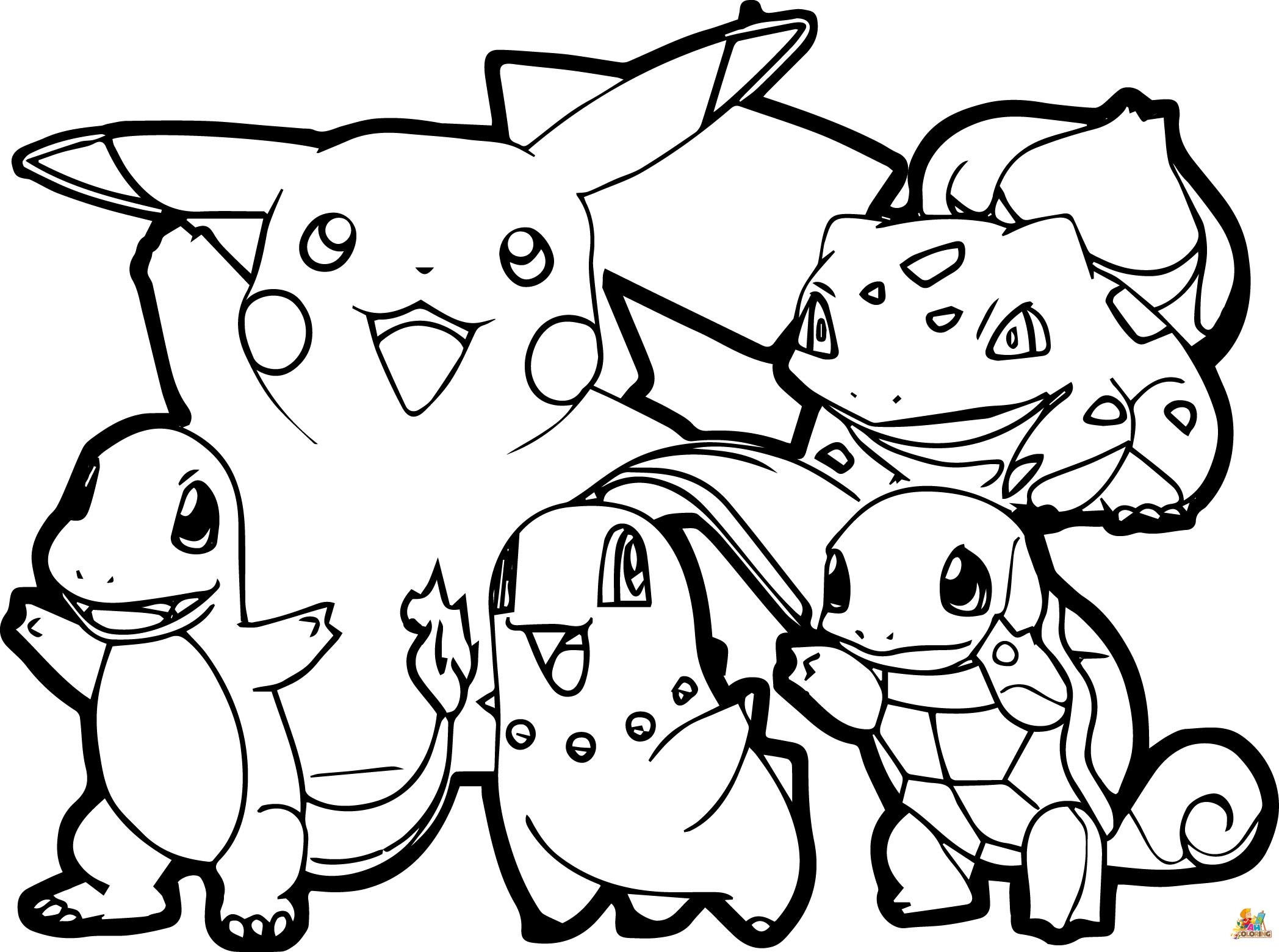 coloring pages pokemon characters