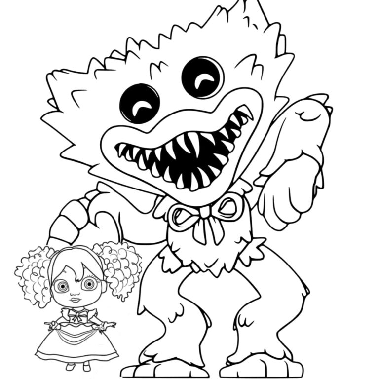 Huggy Wuggy Coloring Pages Artsy Pretty Colors