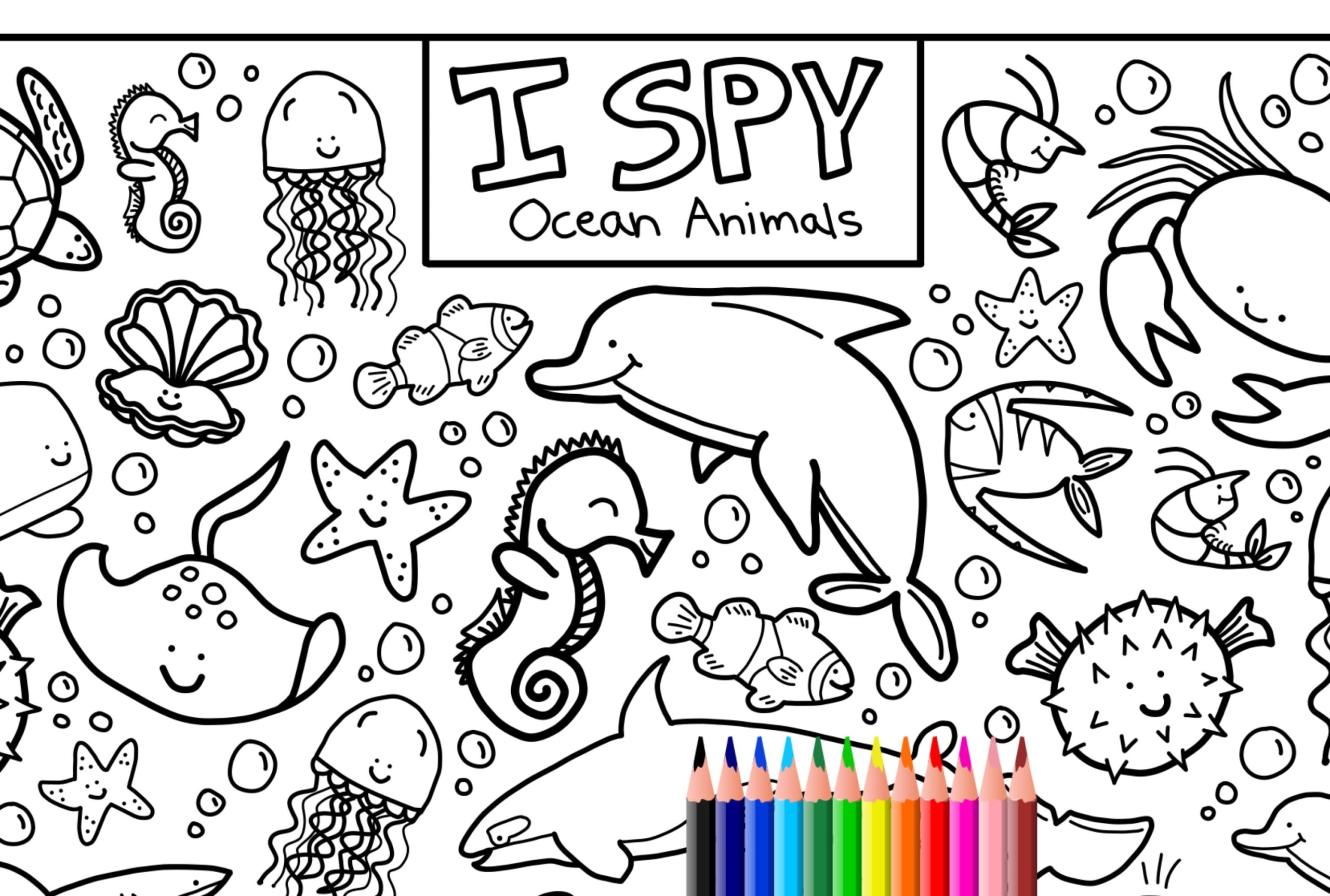 coloring pages sea animals