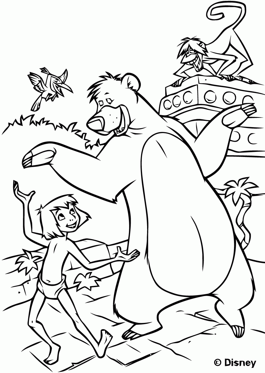 Image Of The Jungle Book To Print And Color Jungle Book Coloring Pages