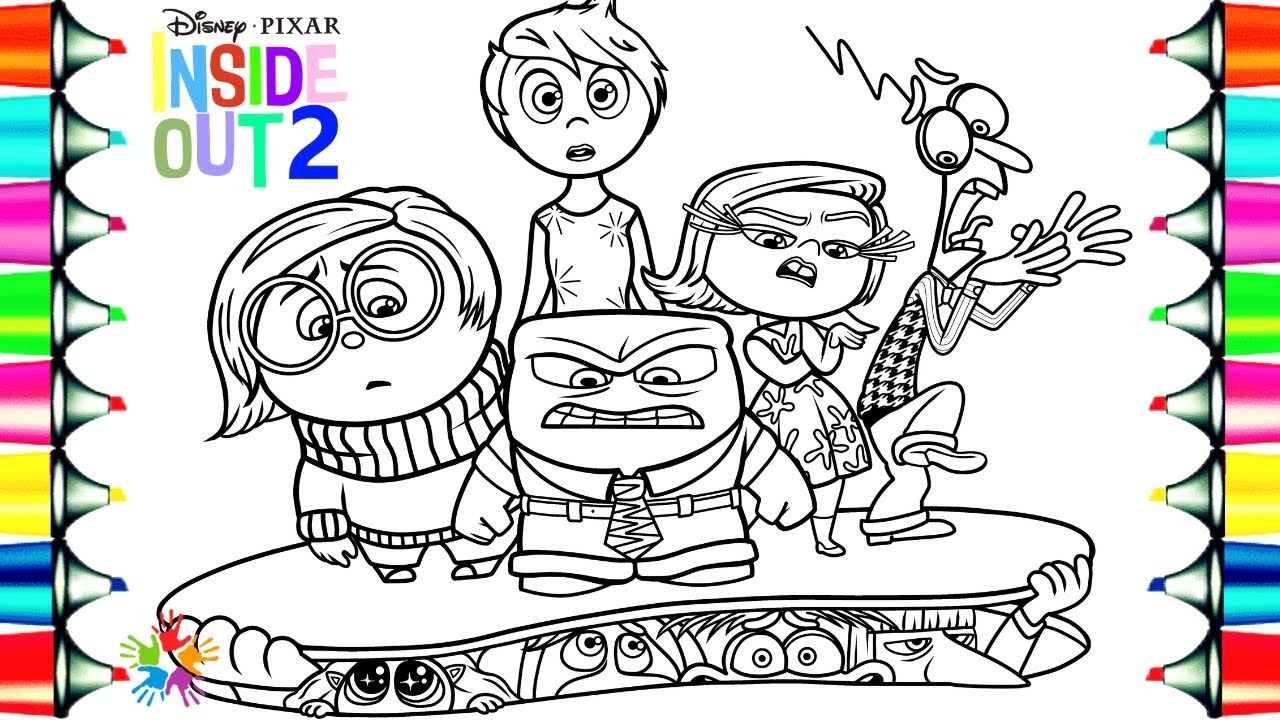 inside out coloring pages all characters