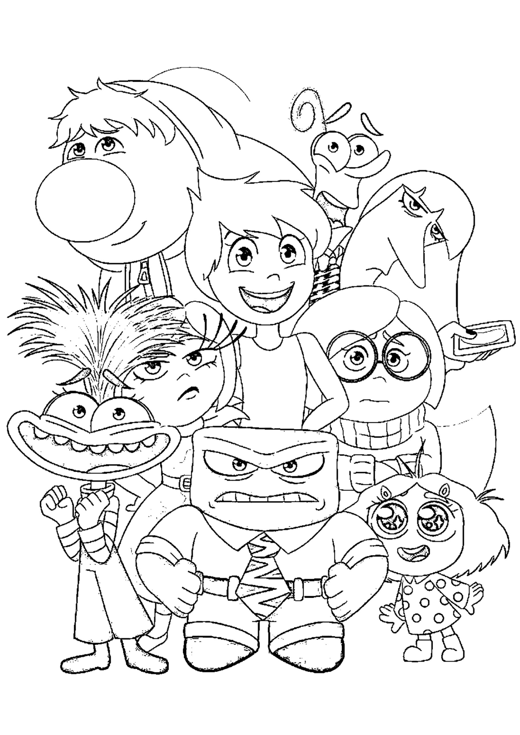 all cartoon characters coloring pages