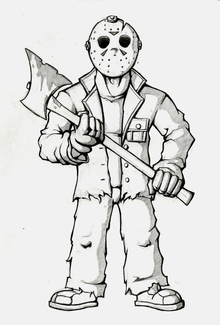 horror characters coloring pages