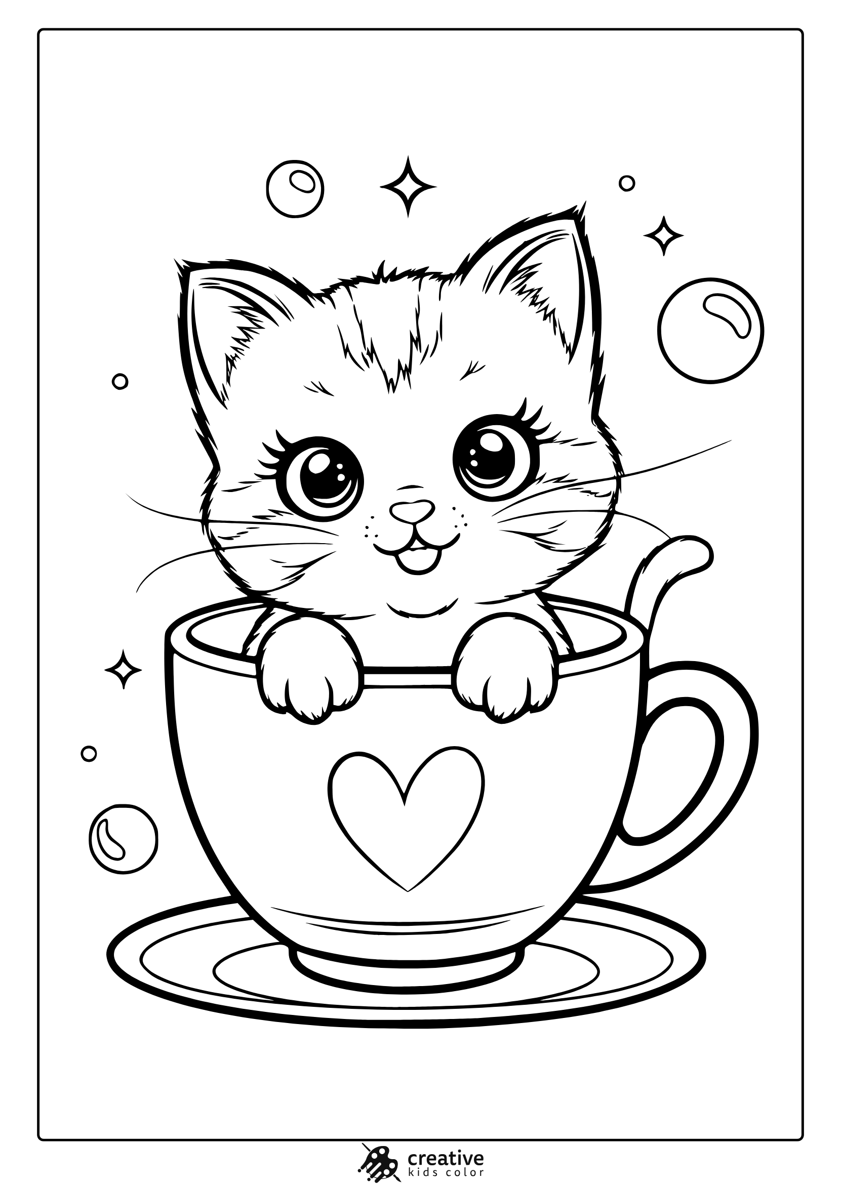 kawaii coloring pages animals