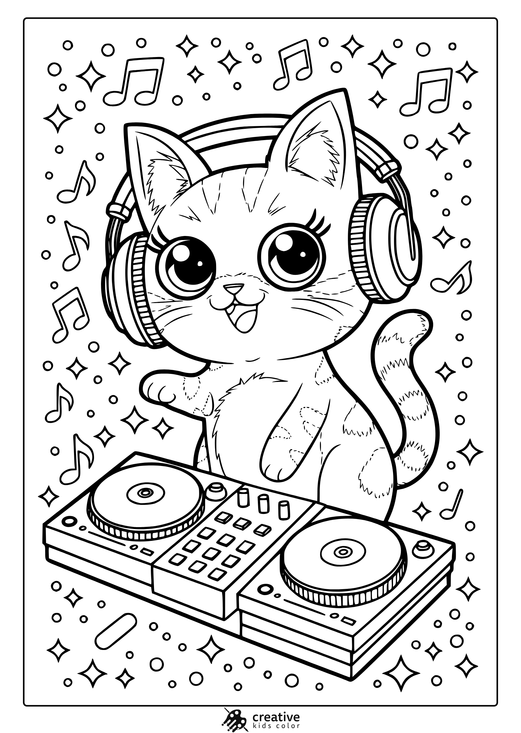 chibi animal coloring pages