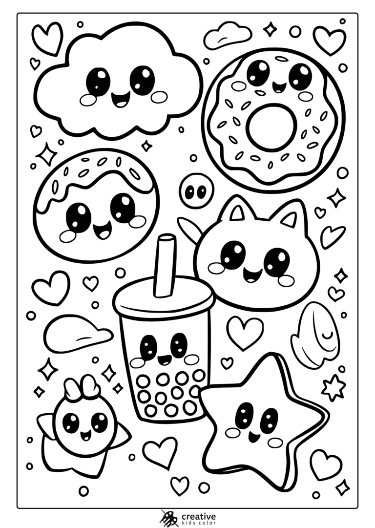 Kawaii Coloring Pages 35 Free Printable PDF