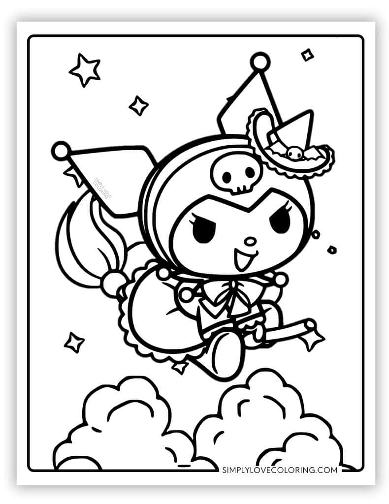 Kuromi Coloring Pages Free PDF Printables Simply Love Coloring