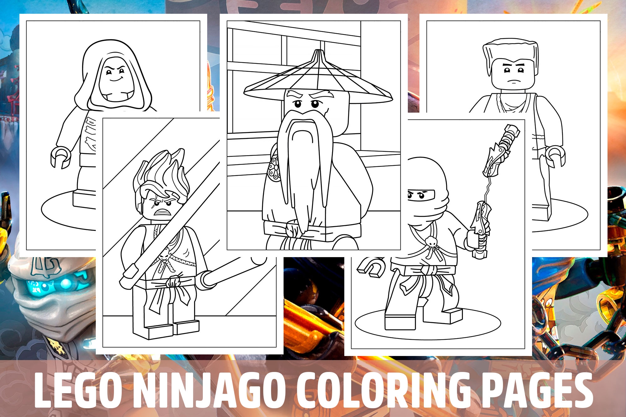 lego ninjago characters coloring pages