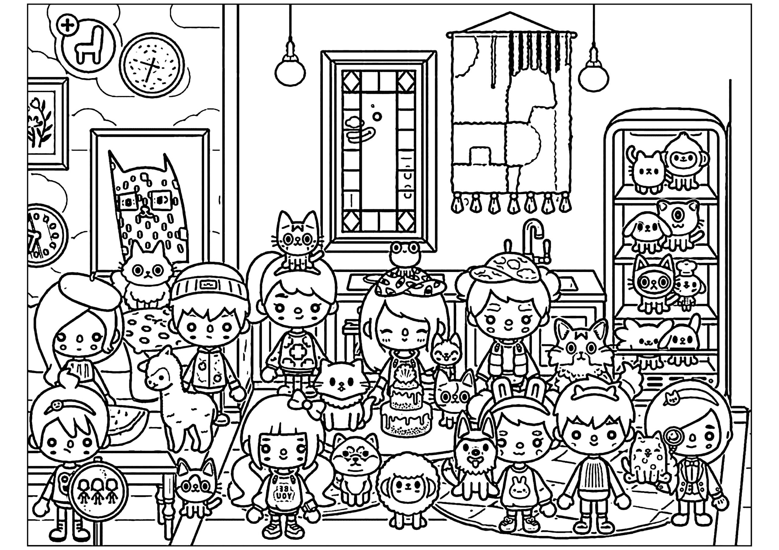 toca boca characters coloring pages