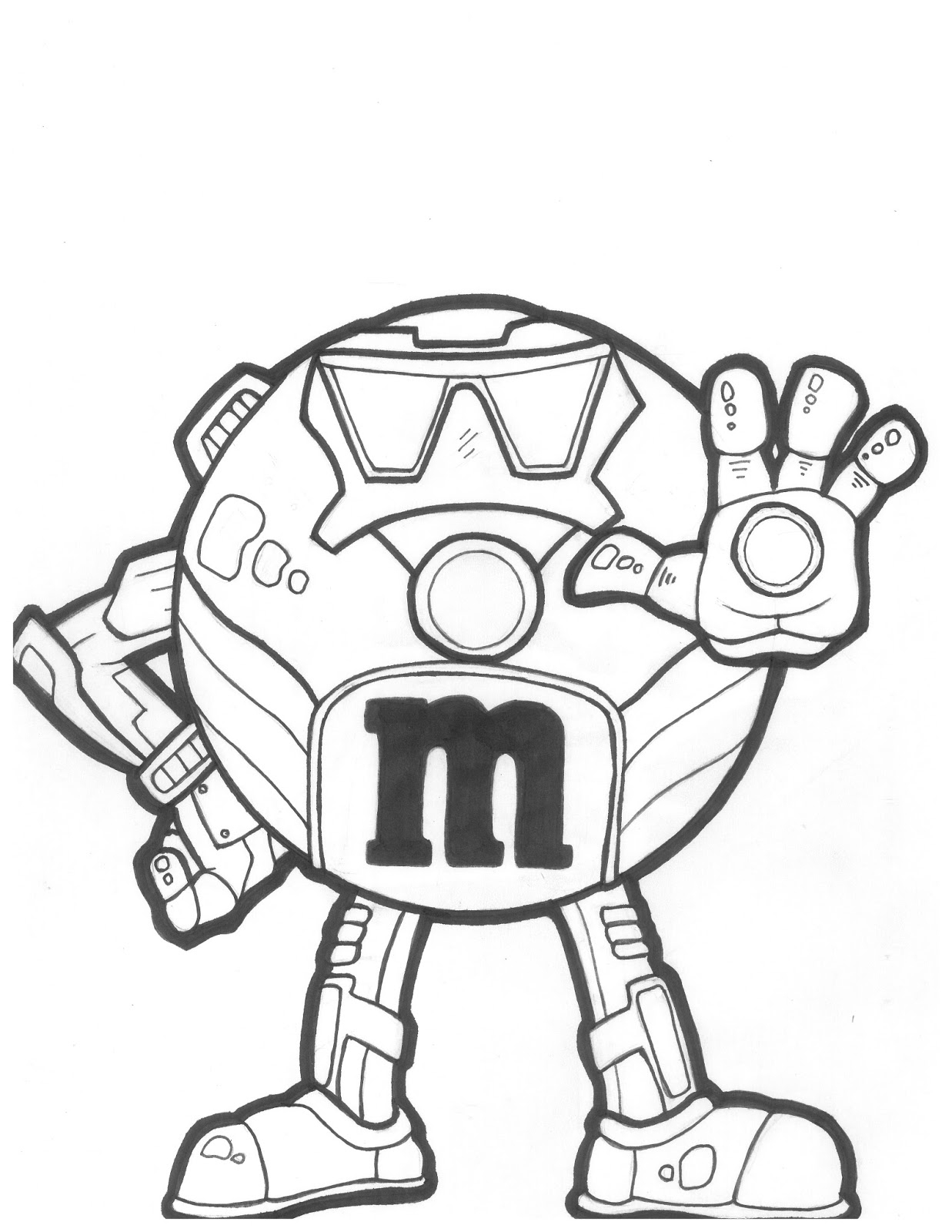 m&m characters coloring pages