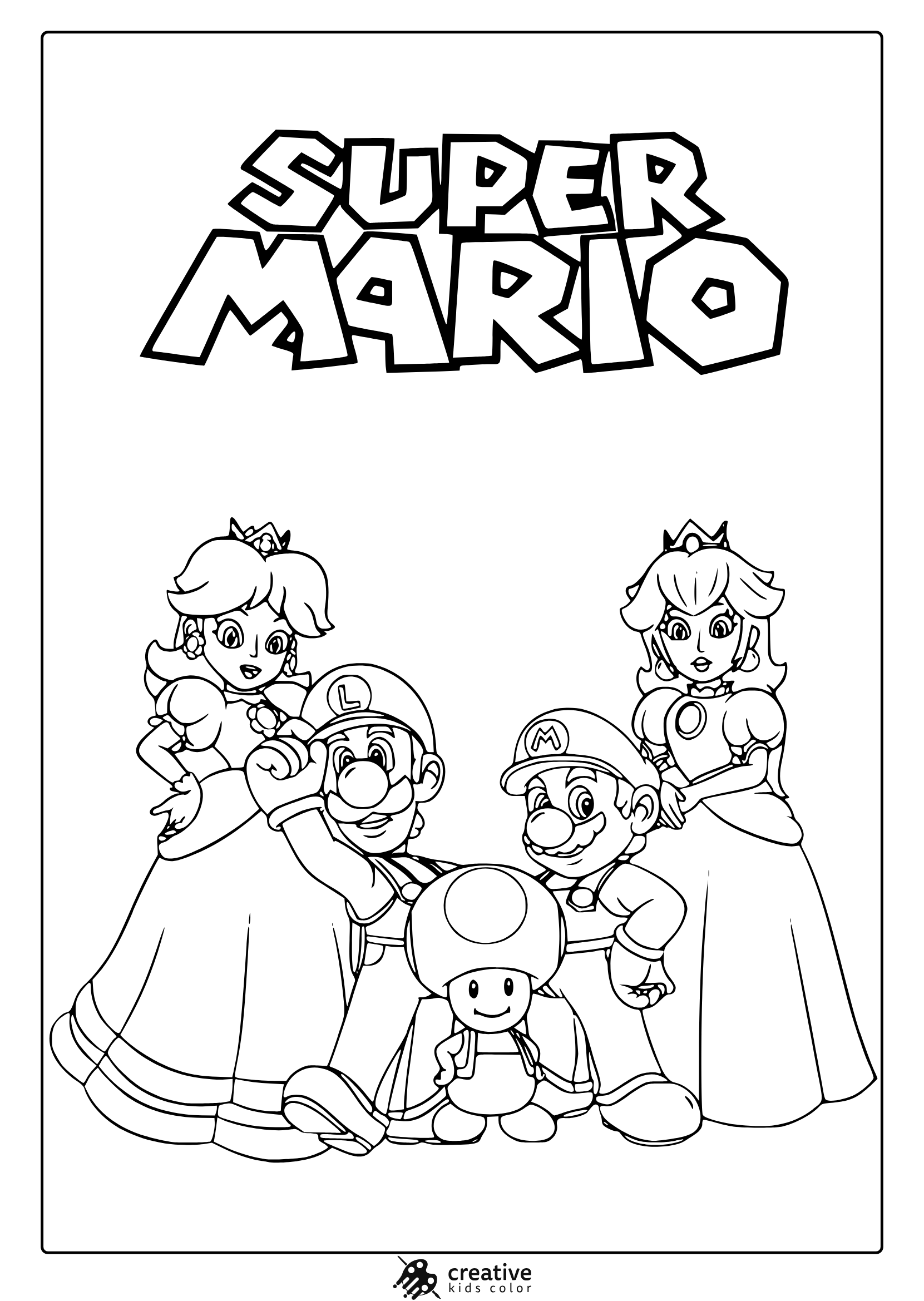 all super mario characters coloring pages