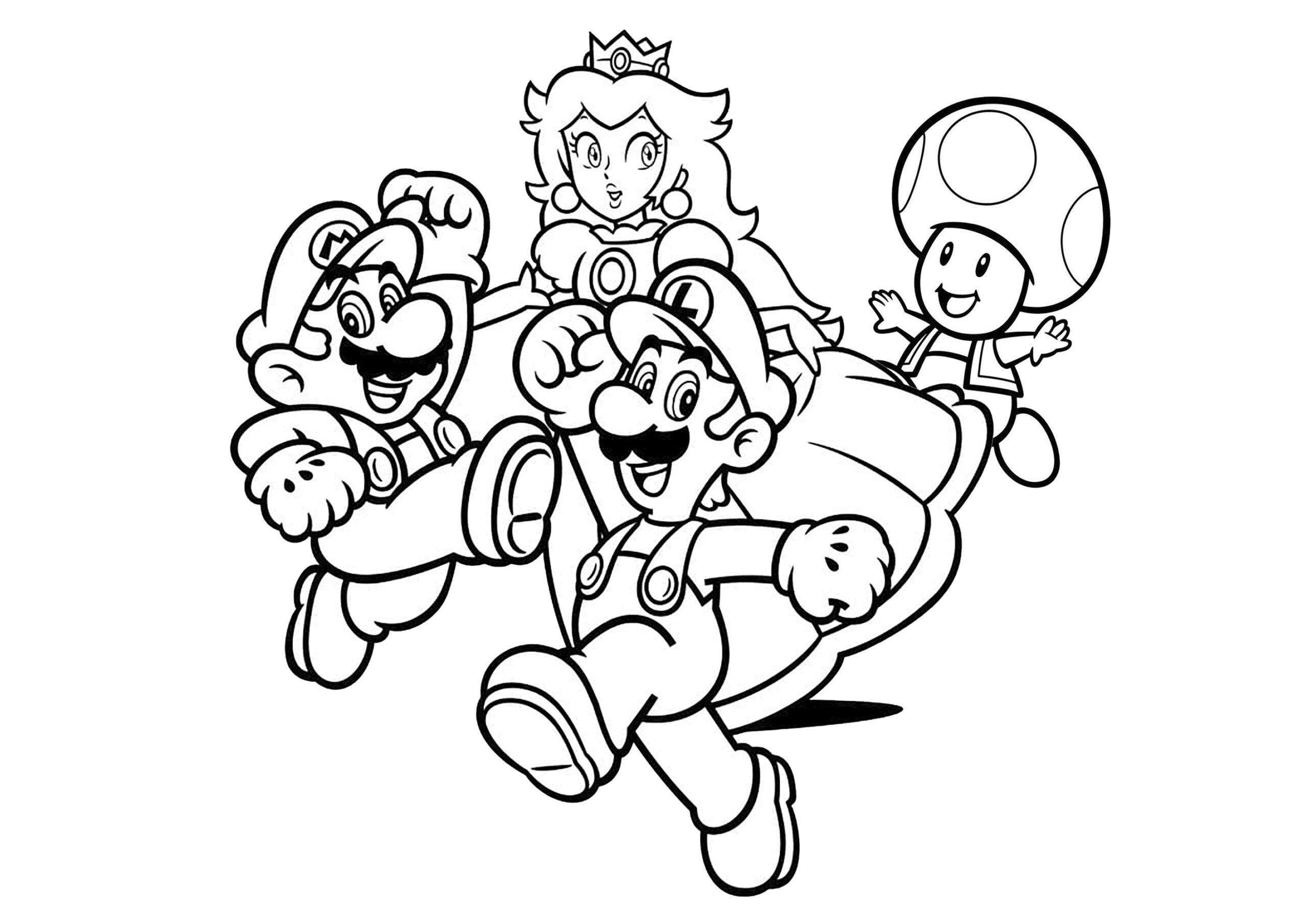 printable mario characters coloring pages