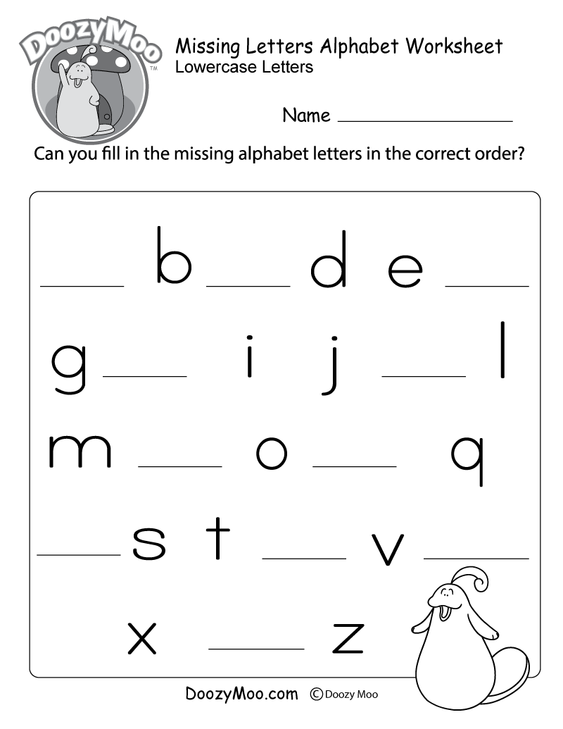 free printable alphabet worksheets for kindergarten
