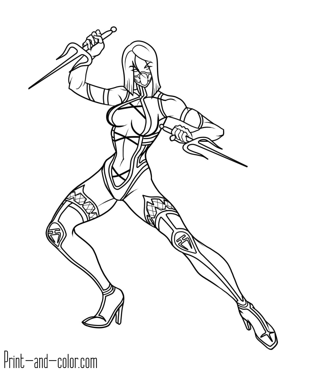 Mortal Kombat Coloring Pages Print And Color