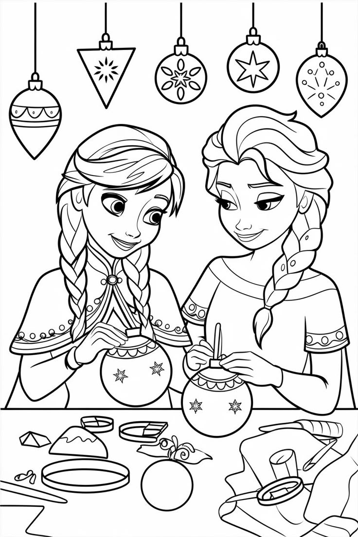 christmas disney characters coloring pages