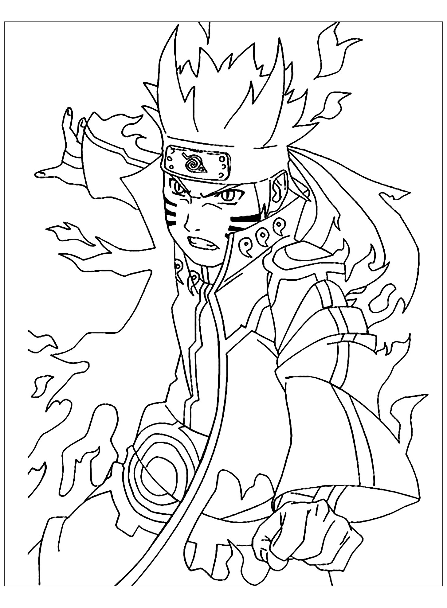 all naruto characters coloring pages