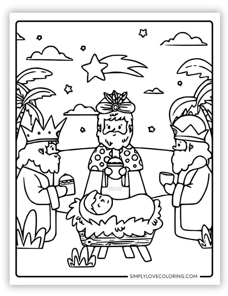 Nativity Coloring Pages Free PDF Printables Simply Love Coloring