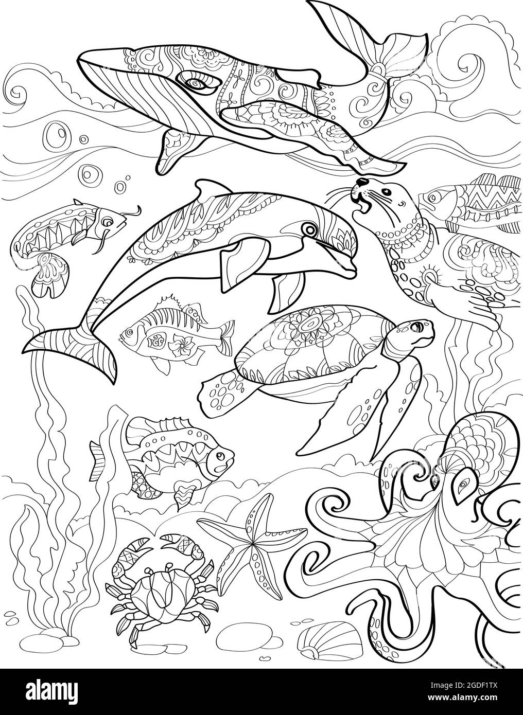 Ocean Animals Coloring Book Cut Out Stock Images Pictures Page 2 Alamy Ocean Animals Coloring Book Cut Out Stock Images Pictures Page 2 Alamy