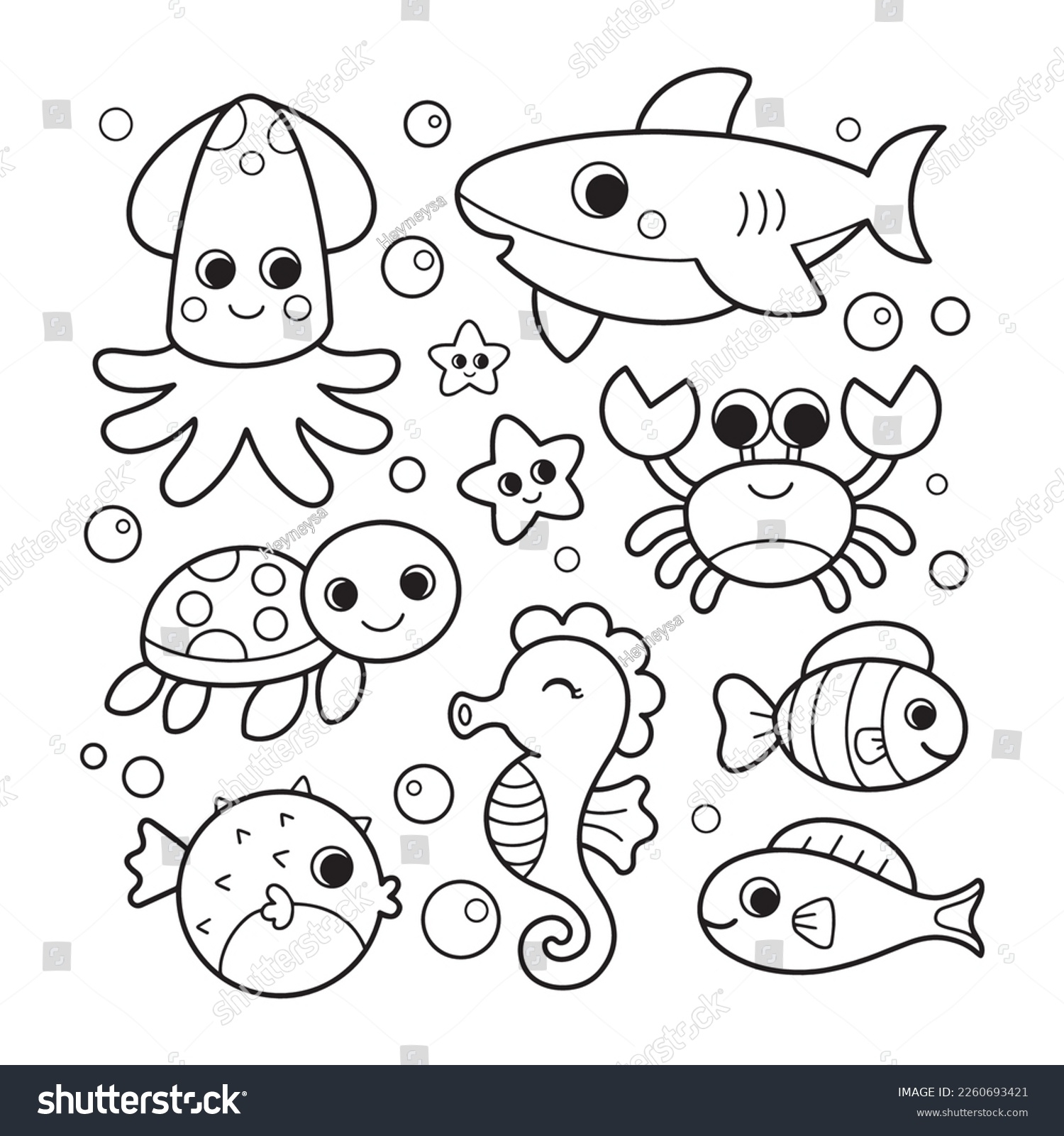 sea animal coloring page sea animal coloring page