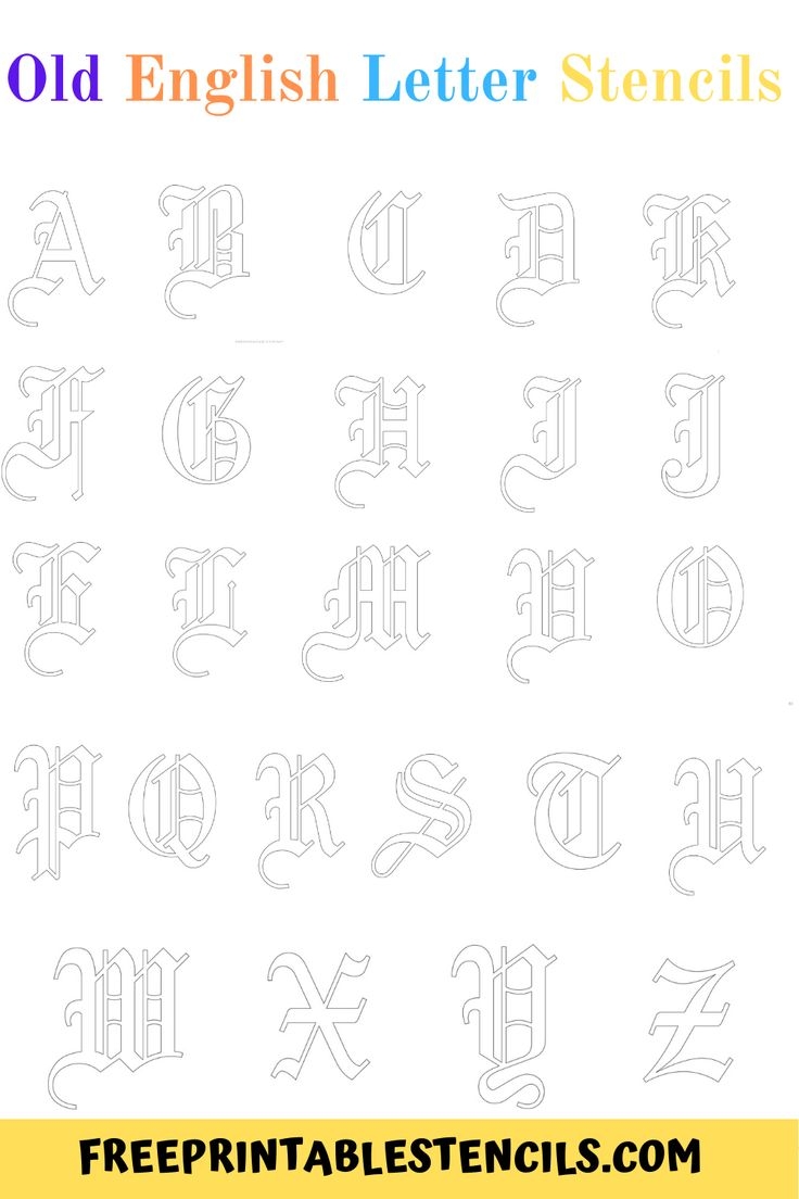 Old English Stencils Download Print Your Own