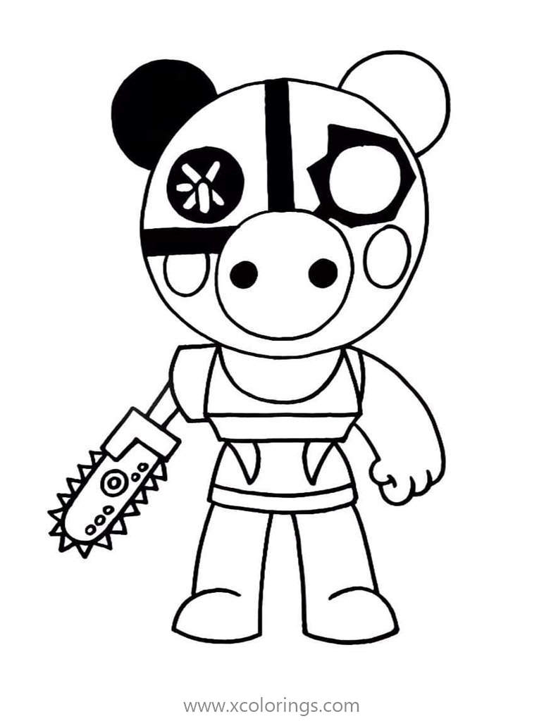 printable roblox piggy characters coloring pages