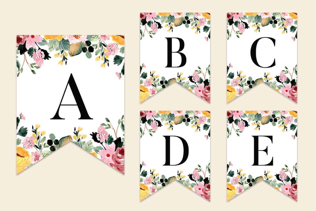 free printable alphabet banner