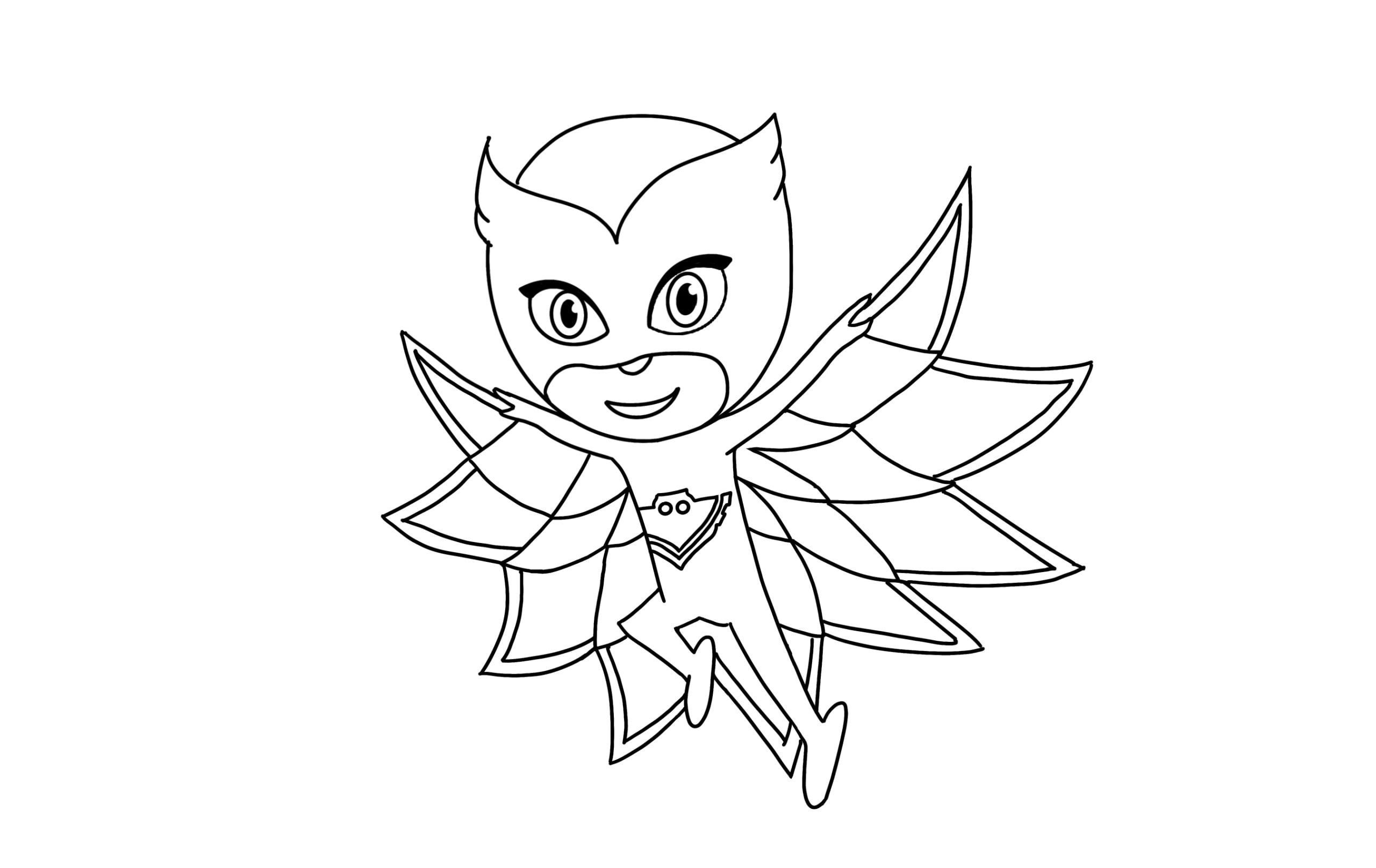 pj masks characters coloring pages