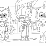 PJ Masks Coloring Pages Artsy Pretty Colors