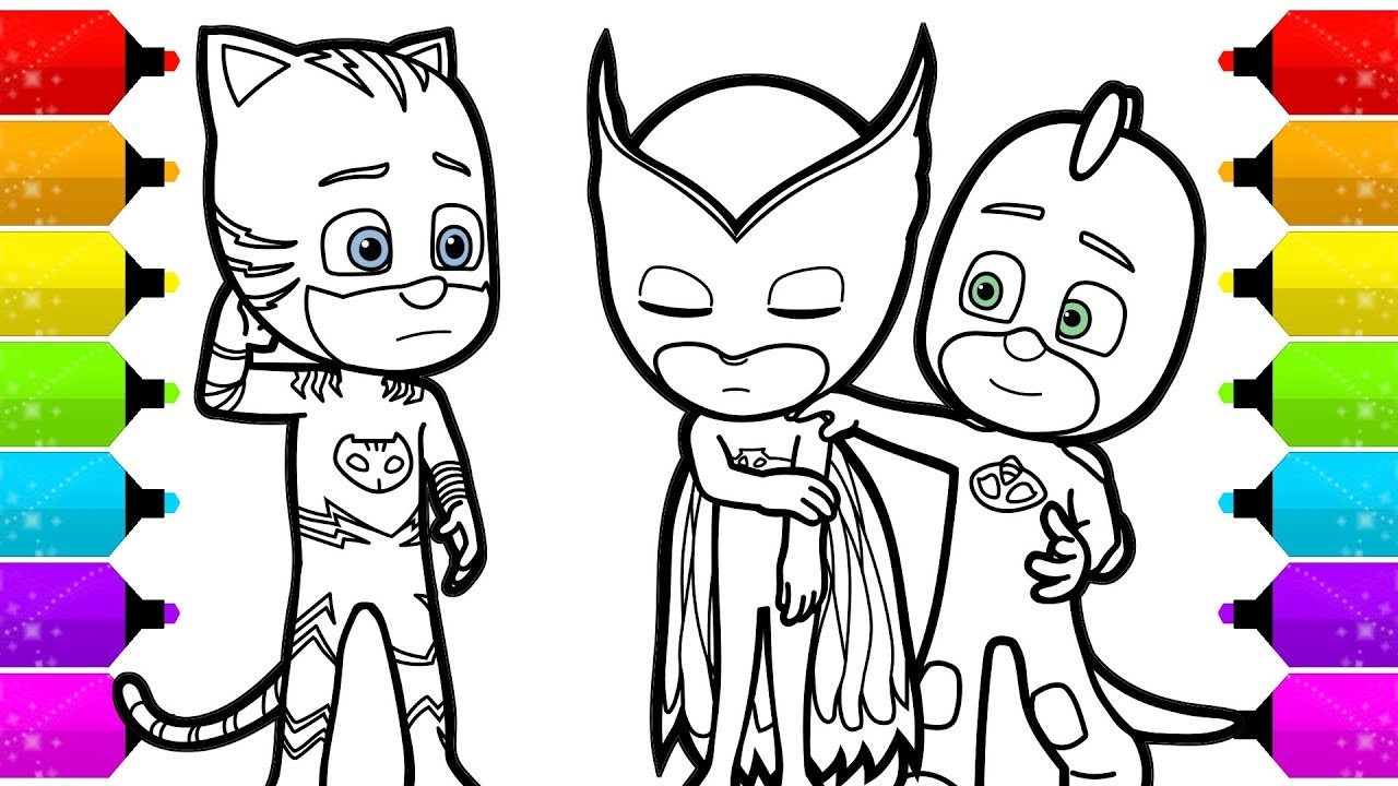 PJ Masks Coloring Pages For Kids YouTube