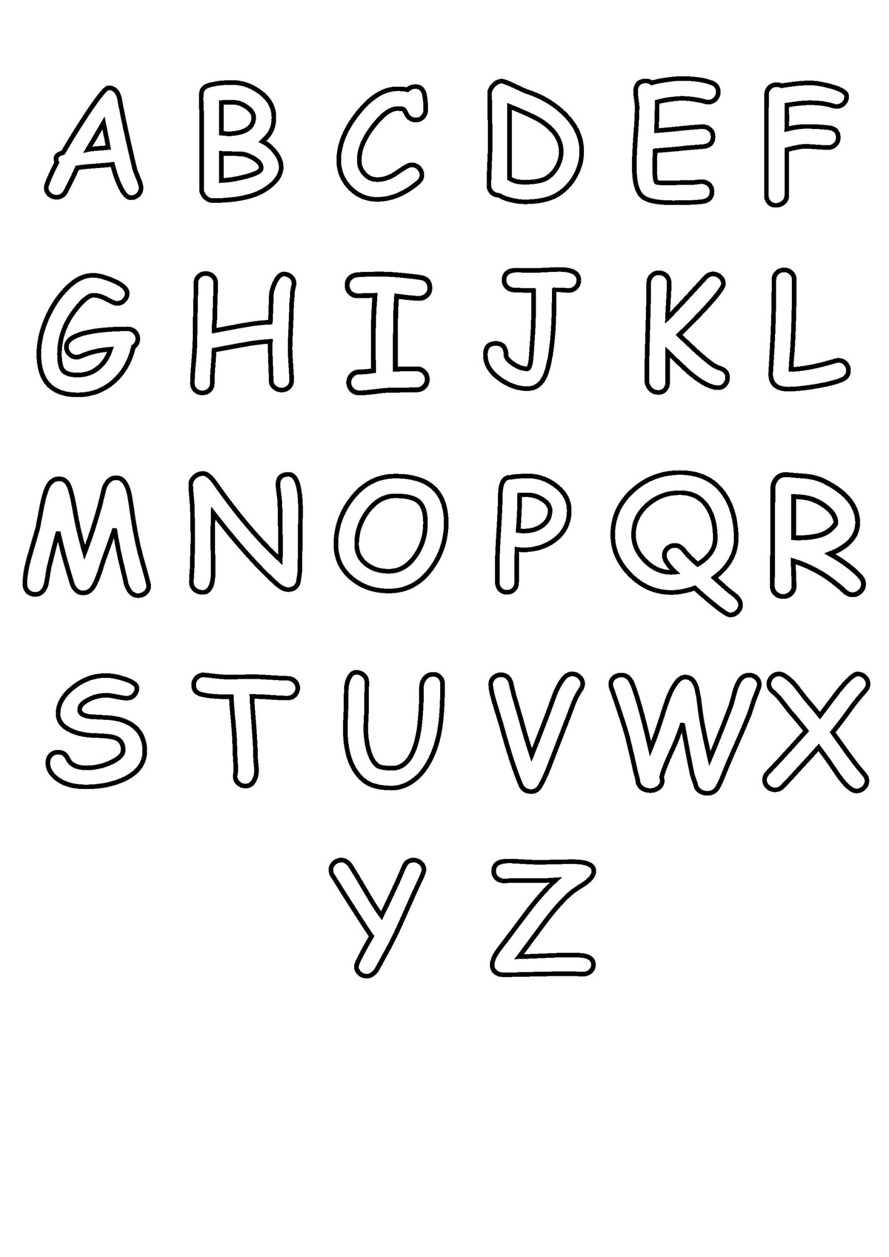 Printable Alphabet Uppercase Bubble Pdf Full Alphabet Individual Letters Total 27 Pages ABC Letters Printable Alphabet ABC Capital Letters Etsy
