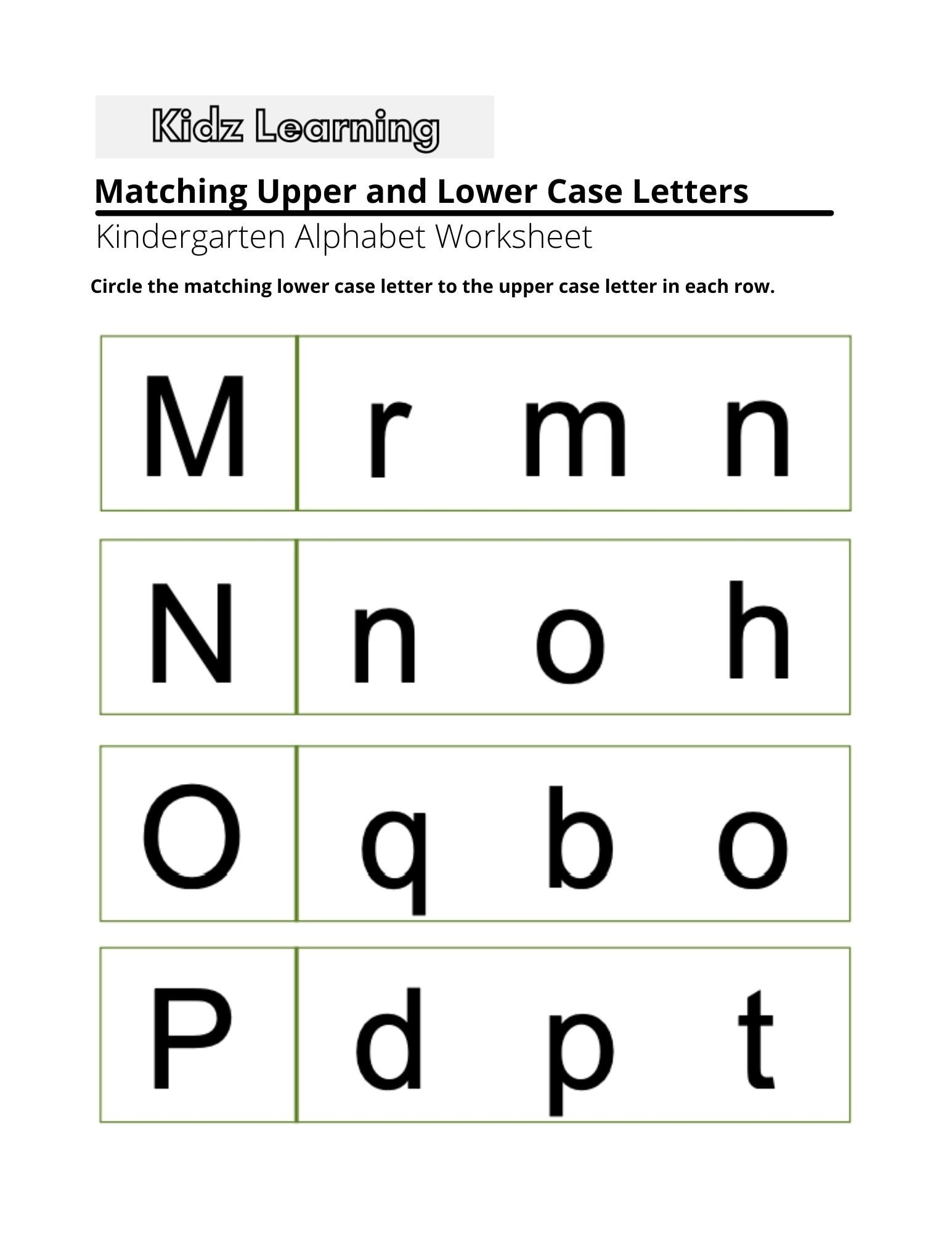 Printable Alphabets Matching Upper And Lower Case Letter Alphabet Worksheet Etsy