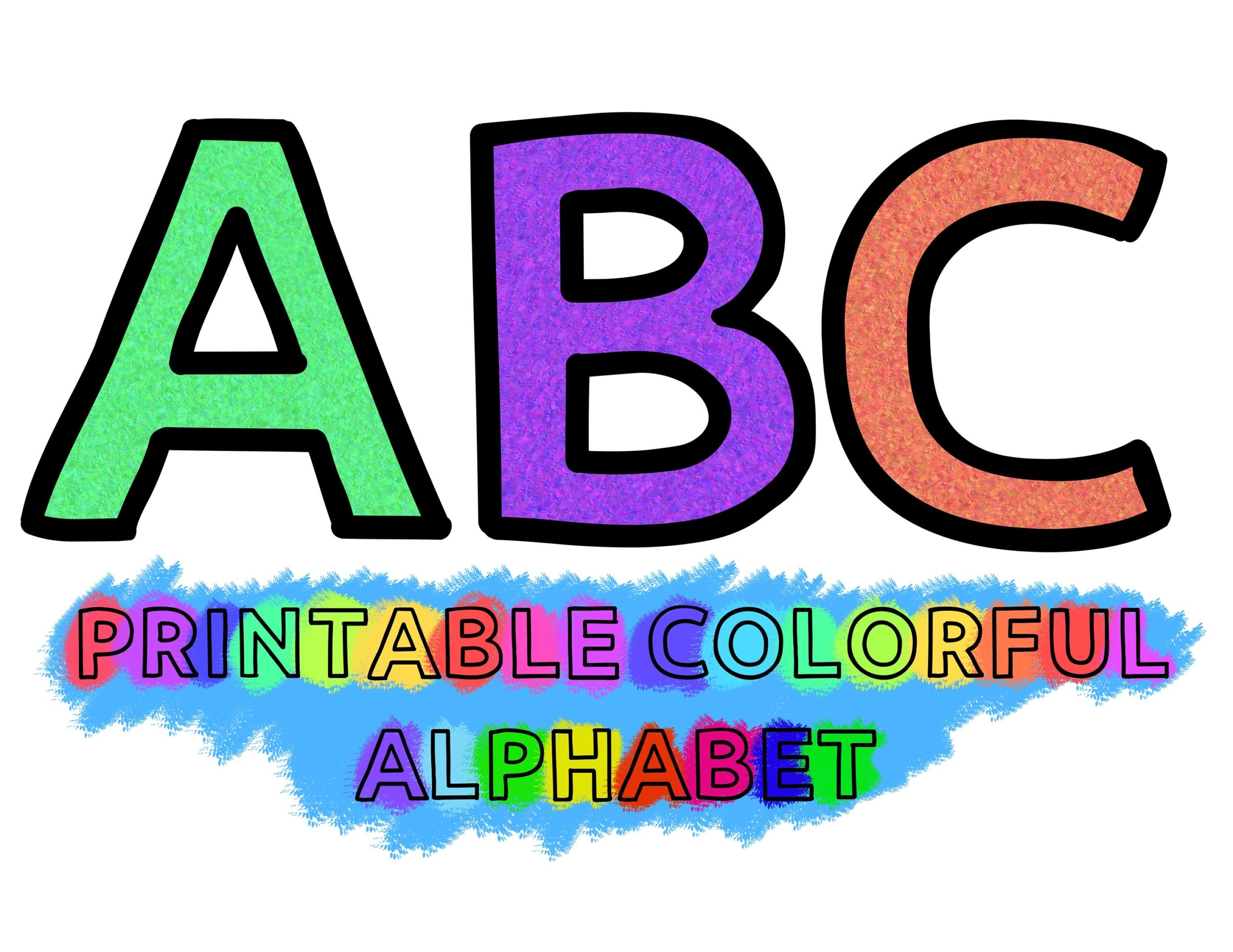 Printable Colorful Alphabet Letters Wall Decoration Teacher Resources Colorful Digital Download Classroom Decoration Etsy
