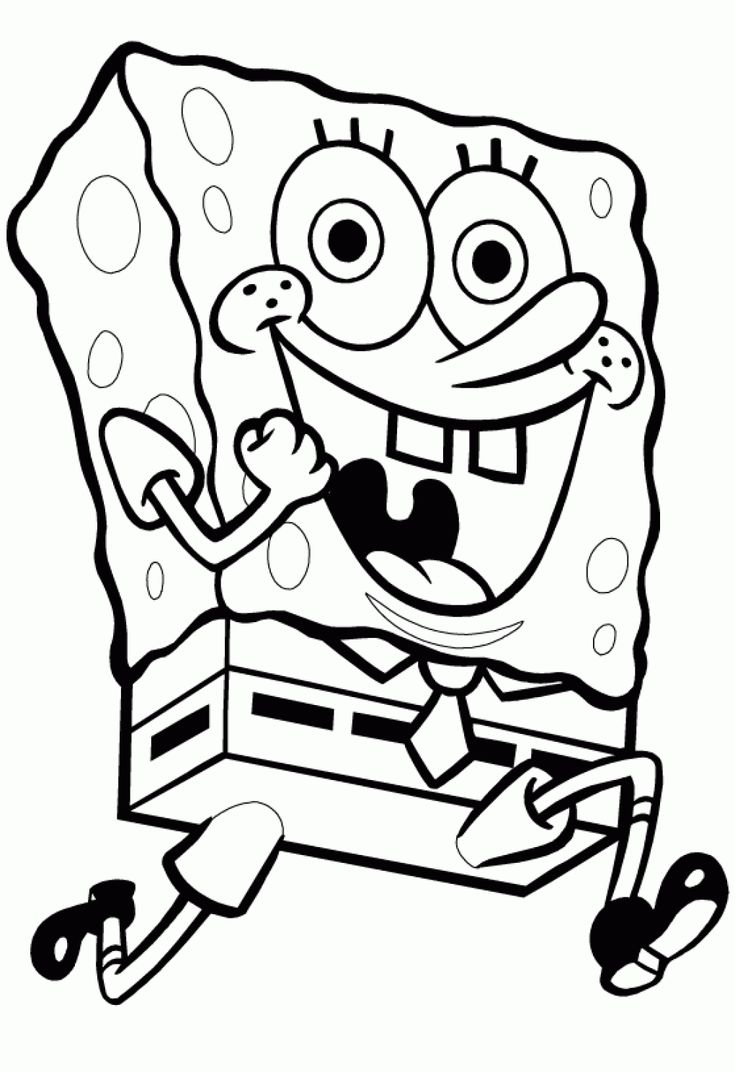 free printable spongebob characters coloring pages