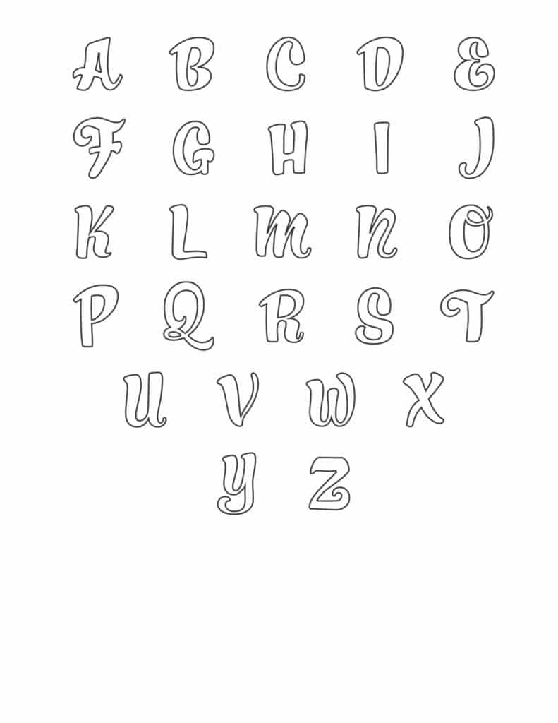 alphabet in bubble letters printable