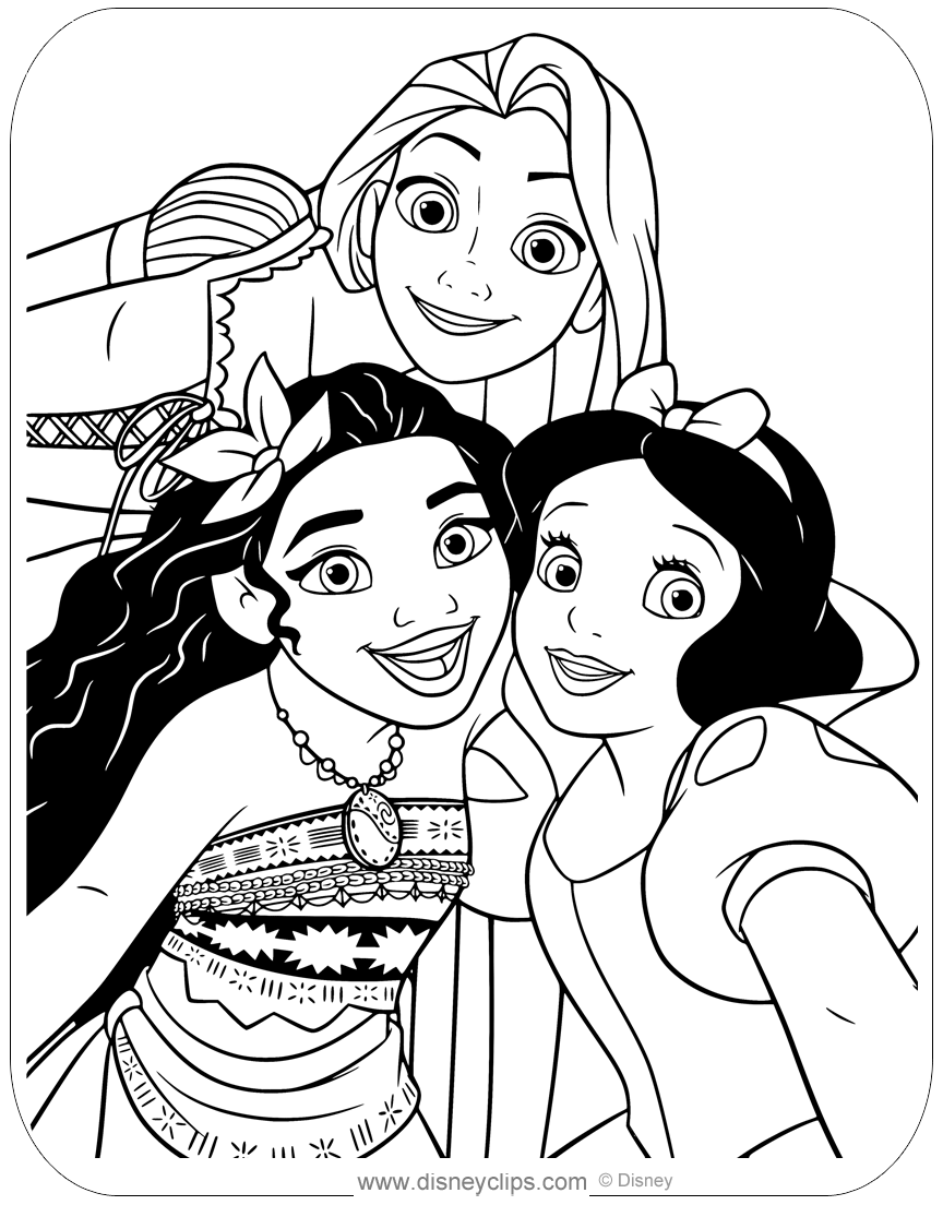 Printable Disney Princess Coloring Pages Disneyclips