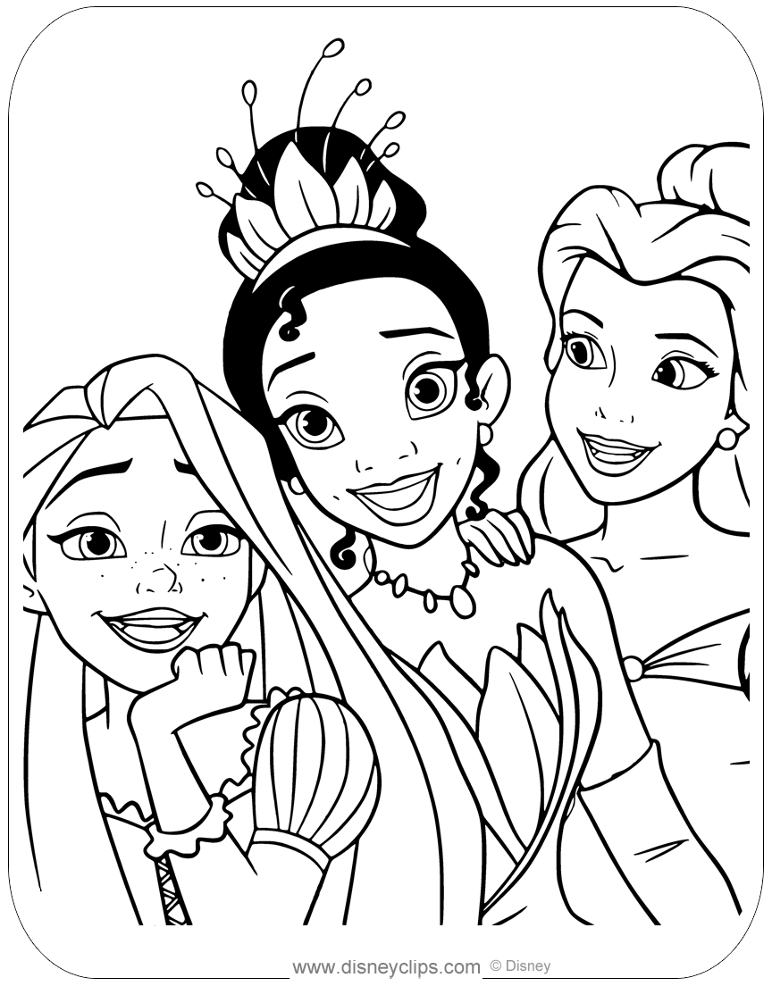 coloring page of disney characters
