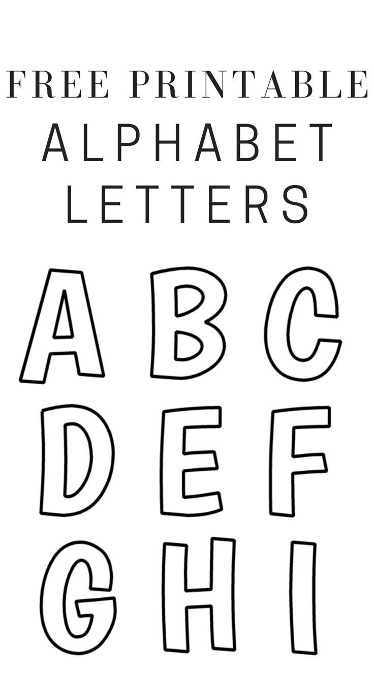 alphabet letters template printable