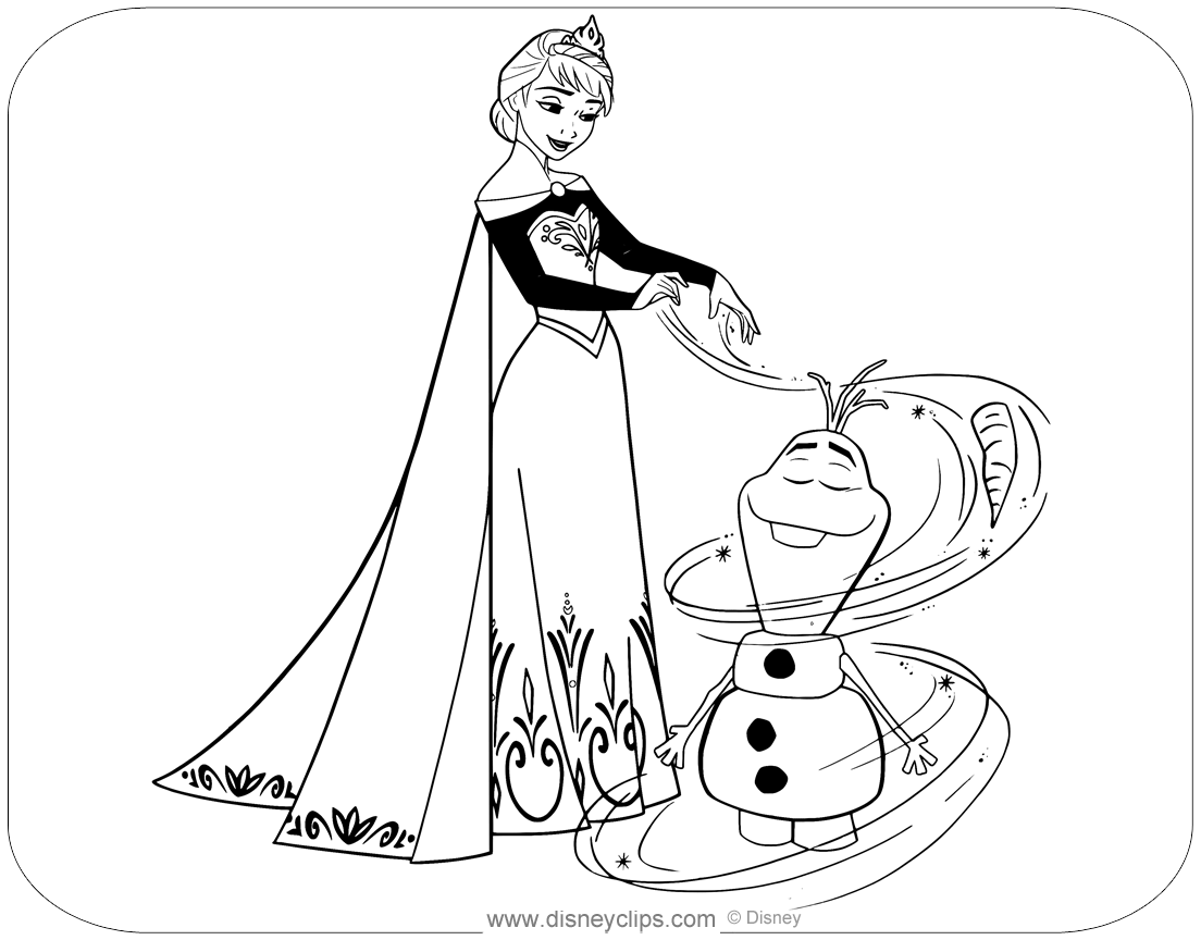 frozen characters coloring pages