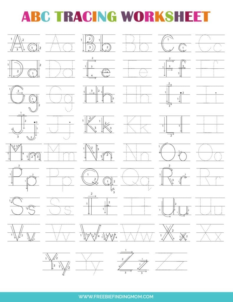 alphabet printable sheets